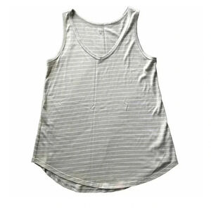 A.N.A. A New Adventure Sage Green Stripped Tank Top Size Medium